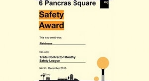2015 - Safety Contractor of the Month and Trade Contractor Safety Monthly League Winners